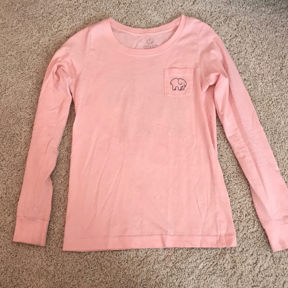 A Pink Long-Sleeve Ivory Ella Shirt